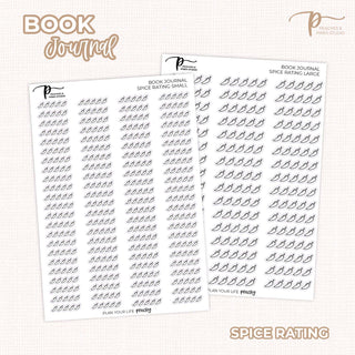 Spice Rating - Reading Journal / Book Journal Stickers