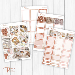 Midnight Weekly Kit - Decorative Planner Stickers for Vertical 7x9 Planners Compatible with Erin Condren EC - Pages 1to4