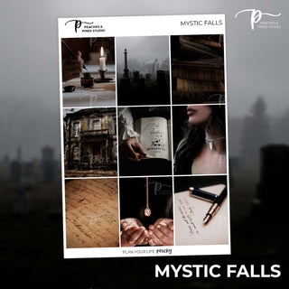 Mystic Falls Photo Weekly Kit - Planner Stickers For Vertical 7x9 Planners Like Erin Condren EC