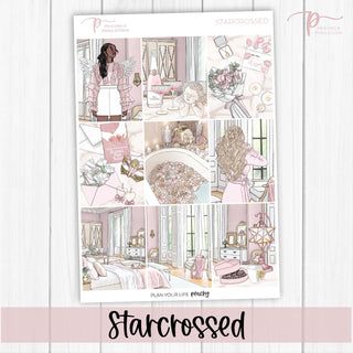 Starcrossed Weekly Kit - Decorative Planner Stickers for Vertical 7x9 Planners Compatible with Erin Condren EC - Cover