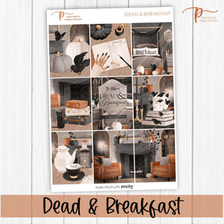 Dead & Breakfast Weekly Kit - Planner Stickers For Vertical 7x9 Planners Like Erin Condren EC