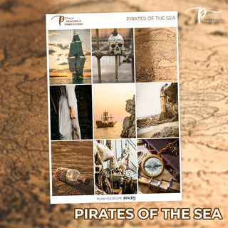 Pirates of the Sea Photo Weekly Kit - Planner Stickers For Vertical 7x9 Planners Like Erin Condren EC