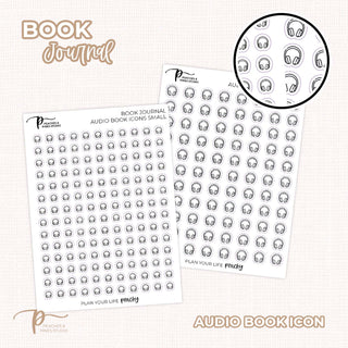 Audiobook Icon - Reading Journal / Book Journal Stickers