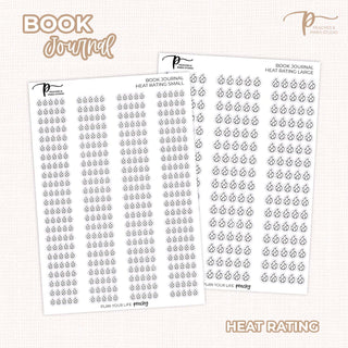 Heat Rating - Reading Journal / Book Journal Stickers
