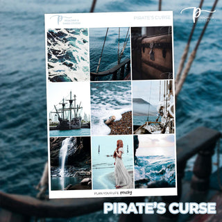 Pirate's Curse Photo Weekly Kit - Planner Stickers For Vertical 7x9 Planners Like Erin Condren EC