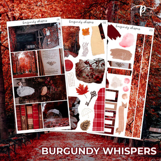 Burgundy Whispers - Photo Deco Stickers