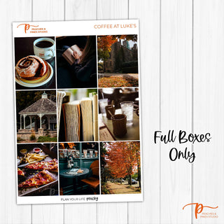 Coffee at Luke's Photo Weekly Kit - Planner Stickers For Vertical 7x9 Planners Like Erin Condren EC