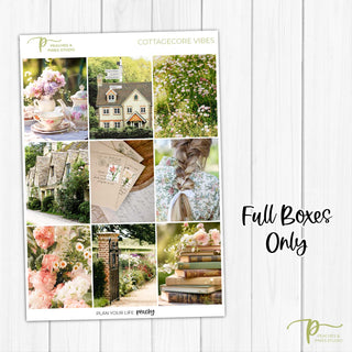 Cottagecore Vibes - Planner Stickers For Vertical 7x9 Planners Like Erin Condren EC
