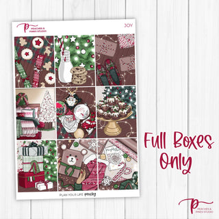 Joy Weekly Kit - Planner Stickers For Vertical 7x9 Planners Like Erin Condren EC