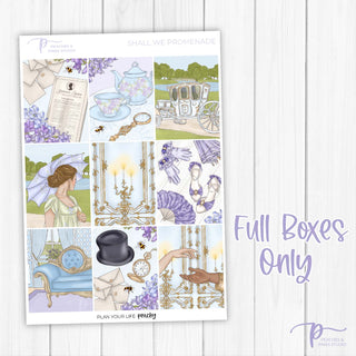 Shall We Promenade Weekly Kit - Planner Stickers For Vertical 7x9 Planners Like Erin Condren EC