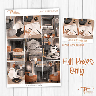 Dead & Breakfast Weekly Kit - Planner Stickers For Vertical 7x9 Planners Like Erin Condren EC