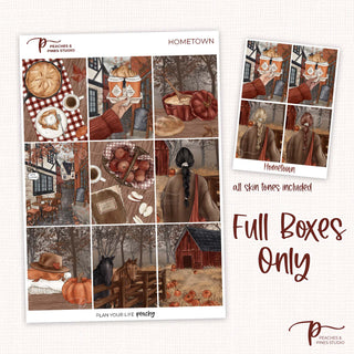 Hometown - Planner Stickers For Vertical 7x9 Planners Like Erin Condren EC