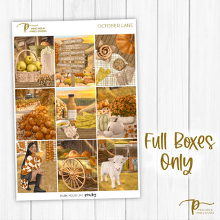 October Lane Weekly Kit - Planner Stickers For Vertical 7x9 Planners Like Erin Condren EC