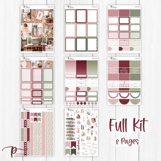 Oak Ave Weekly Kit - Planner Stickers For Vertical 7x9 Planners Like Erin Condren EC