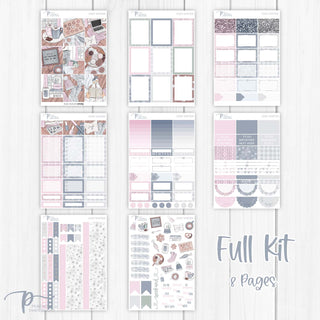 Cozy Winter Weekly Kit - Planner Stickers For Vertical 7x9 Planners Like Erin Condren EC