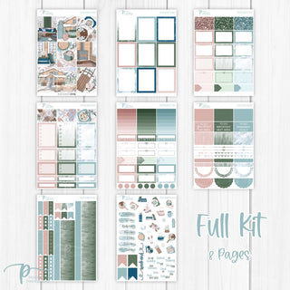 Snowbound Weekly Kit - Decorative Planner Stickers for Vertical 7x9 Planners Compatible with Erin Condren EC - Full Kit