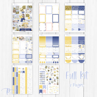 Honey Bee Weekly Kit - Planner Stickers For Vertical 7x9 Planners Like Erin Condren EC