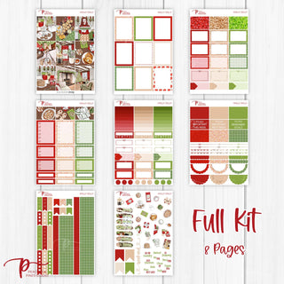 Holly Jolly Weekly Kit - Planner Stickers For Vertical 7x9 Planners Like Erin Condren EC