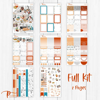 Foodie Weekly Kit - Decorative Planner Stickers for Vertical 7x9 Planners Compatible with Erin Condren EC - Full Kit
