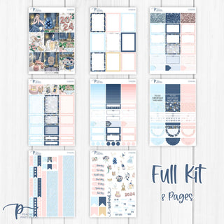 Cheers Weekly Kit - Decorative Planner Stickers for Vertical 7x9 Planners Compatible with Erin Condren EC - Full Kit