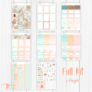 Squeaky Clean Weekly Kit - Planner Stickers For Vertical 7x9 Planners Like Erin Condren EC