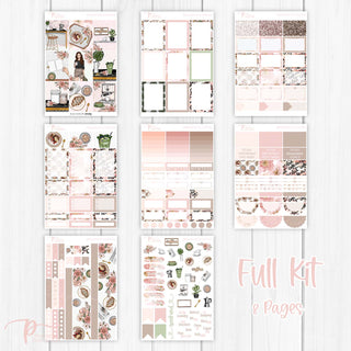 Breakfast & Coffee Weekly Kit - Decorative Planner Stickers for Vertical 7x9 Planners Compatible with Erin Condren EC - Full Kit