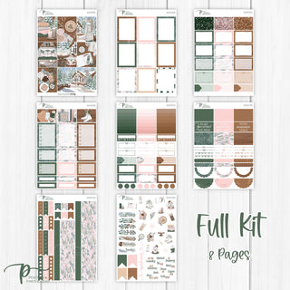 Winter Weekly Kit - Decorative Planner Stickers for Vertical 7x9 Planners Compatible with Erin Condren EC - Full Kit