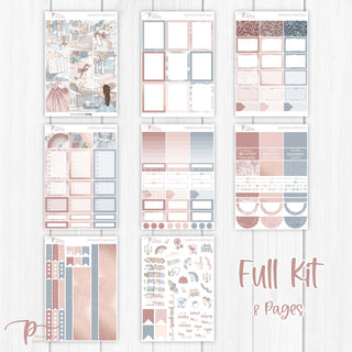Midnight Fairytale Weekly Kit - Decorative Planner Stickers for Vertical 7x9 Planners Compatible with Erin Condren EC - Full Kit