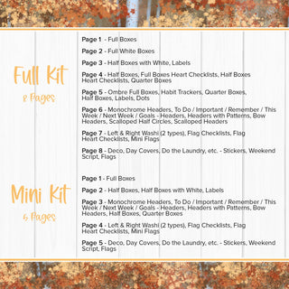 Fall Cabin Weekly Kit - Planner Stickers For Vertical 7x9 Planners Like Erin Condren EC