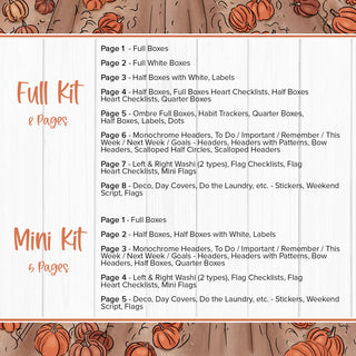 Pumpkin Season - Weekly Kit