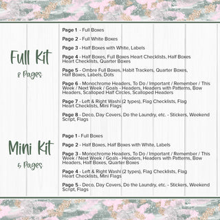 Winter Weekly Kit - Decorative Planner Stickers for Vertical 7x9 Planners Compatible with Erin Condren EC - Overview