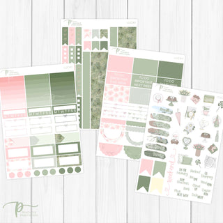 Lucky Weekly Kit - Planner Stickers For Vertical 7x9 Planners Like Erin Condren EC