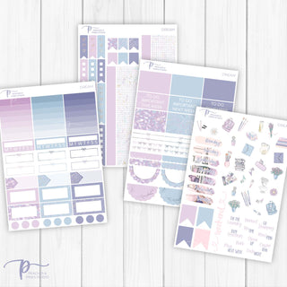 Dream Weekly Kit - Decorative Planner Stickers for Vertical 7x9 Planners Compatible with Erin Condren EC - Pages 5to8