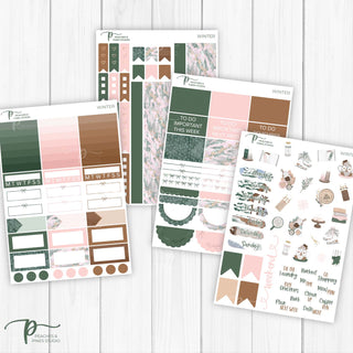 Winter Weekly Kit - Decorative Planner Stickers for Vertical 7x9 Planners Compatible with Erin Condren EC - Pages 5to8