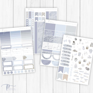 Winter in the City Weekly Kit - Decorative Planner Stickers for Vertical 7x9 Planners Compatible with Erin Condren EC - Pages 5to8