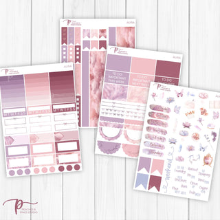 Aura Weekly Kit - Decorative Planner Stickers for Vertical 7x9 Planners Compatible with Erin Condren EC - Pages 5to8