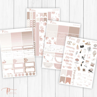 Glam Edit Weekly Kit - Decorative Planner Stickers for Vertical 7x9 Planners Compatible with Erin Condren EC - Pages 5to8