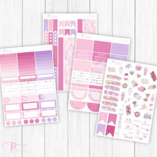 Love You Weekly Kit - Decorative Planner Stickers for Vertical 7x9 Planners Compatible with Erin Condren EC - Pages 5to8