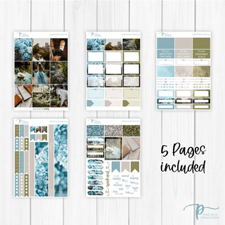 Sapphire Realm Photo Weekly Kit - Planner Stickers For Vertical 7x9 Planners Like Erin Condren EC