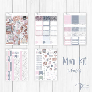 Cozy Winter Weekly Kit - Planner Stickers For Vertical 7x9 Planners Like Erin Condren EC