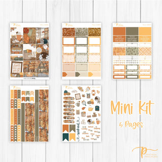 Fall Cabin Weekly Kit - Planner Stickers For Vertical 7x9 Planners Like Erin Condren EC