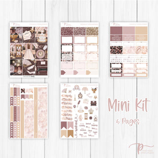 Midnight Masquerade Weekly Kit - Decorative Planner Stickers for Vertical 7x9 Planners Compatible with Erin Condren EC - Mini Kit