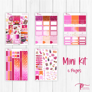 Pillow Talk Weekly Kit - Decorative Planner Stickers for Vertical 7x9 Planners Compatible with Erin Condren EC - Mini Kit