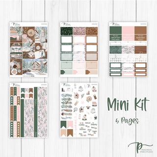 Winter Weekly Kit - Decorative Planner Stickers for Vertical 7x9 Planners Compatible with Erin Condren EC - Mini Kit