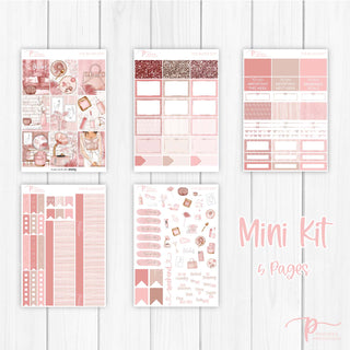 The Blush Edit Weekly Kit - Planner Stickers For Vertical 7x9 Planners Like Erin Condren EC