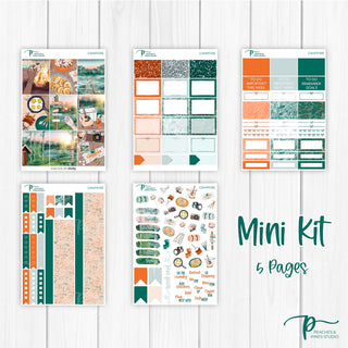 Campfire Weekly Kit - Planner Stickers For Vertical 7x9 Planners Like Erin Condren EC
