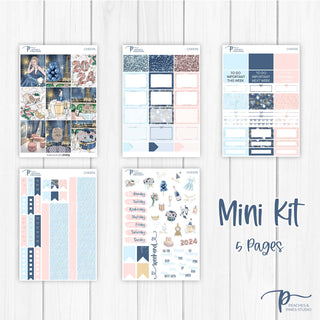Cheers Weekly Kit - Decorative Planner Stickers for Vertical 7x9 Planners Compatible with Erin Condren EC - Mini Kit