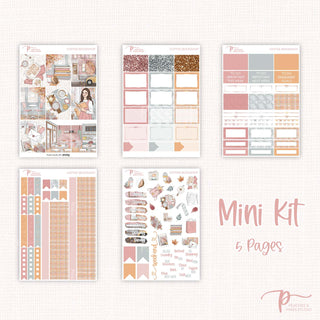 Coffee Bookshop Weekly Kit - Planner Stickers For Vertical 7x9 Planners Like Erin Condren EC