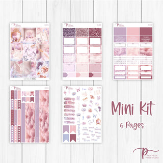 Aura Weekly Kit - Decorative Planner Stickers for Vertical 7x9 Planners Compatible with Erin Condren EC - Mini Kit