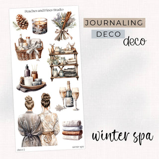 Winter Spa - Deco 02 | Journaling Deco Sticker Sheet